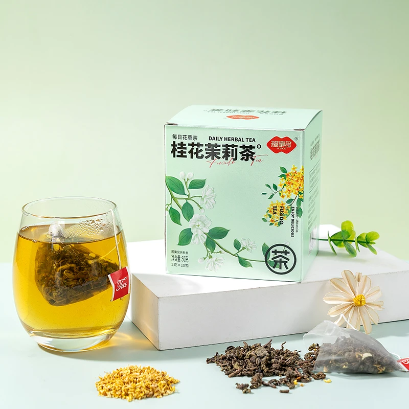 福事多多桂花茉莉茶官方正品旗舰店干花茶冲泡茶茶包茶叶高山独立