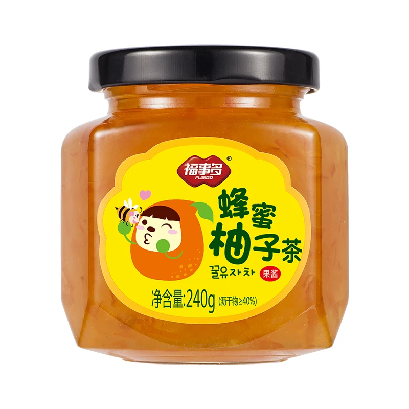 福事多蜂蜜柚子茶240g罐装健康方便冲饮即饮营养果味茶酸甜好滋味