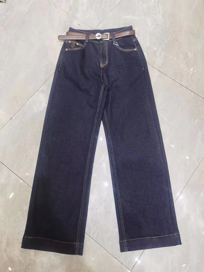 美娅MY 加绒牛仔长裤