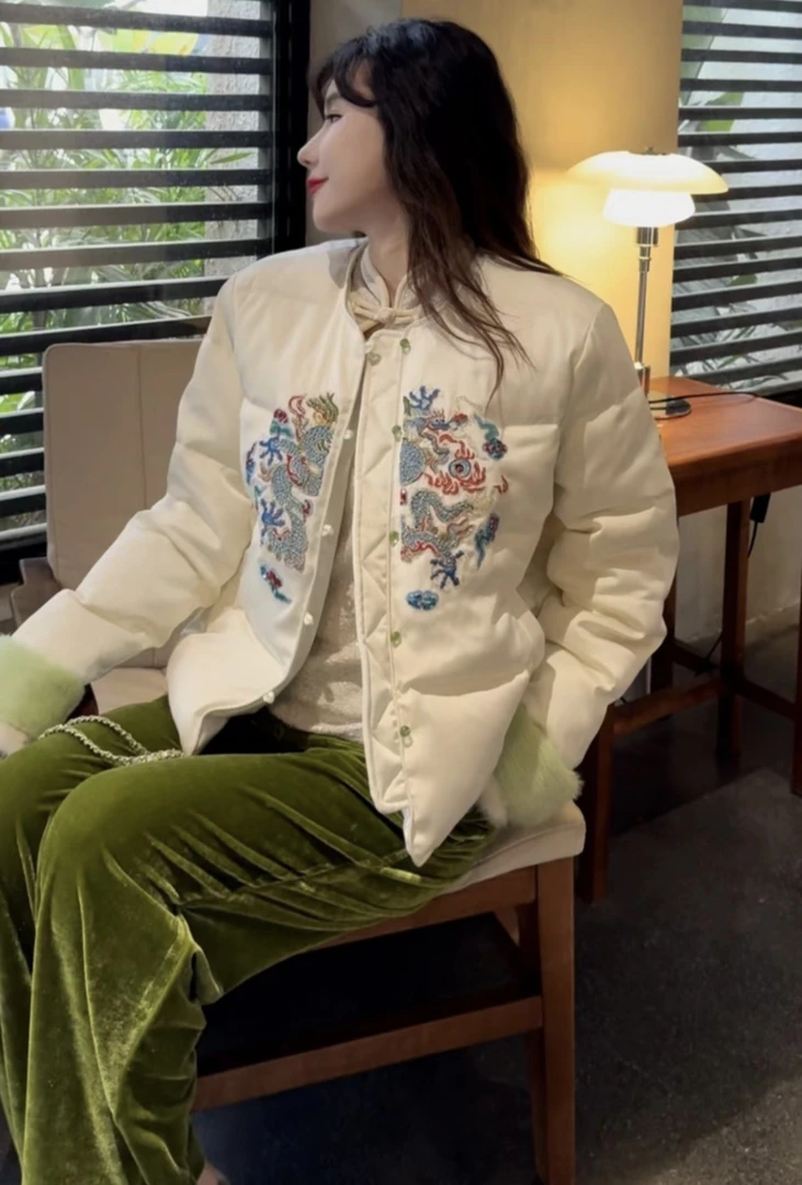 b3041 【轻奢系列】【盘龙】CC推荐 新中式国风圆外套