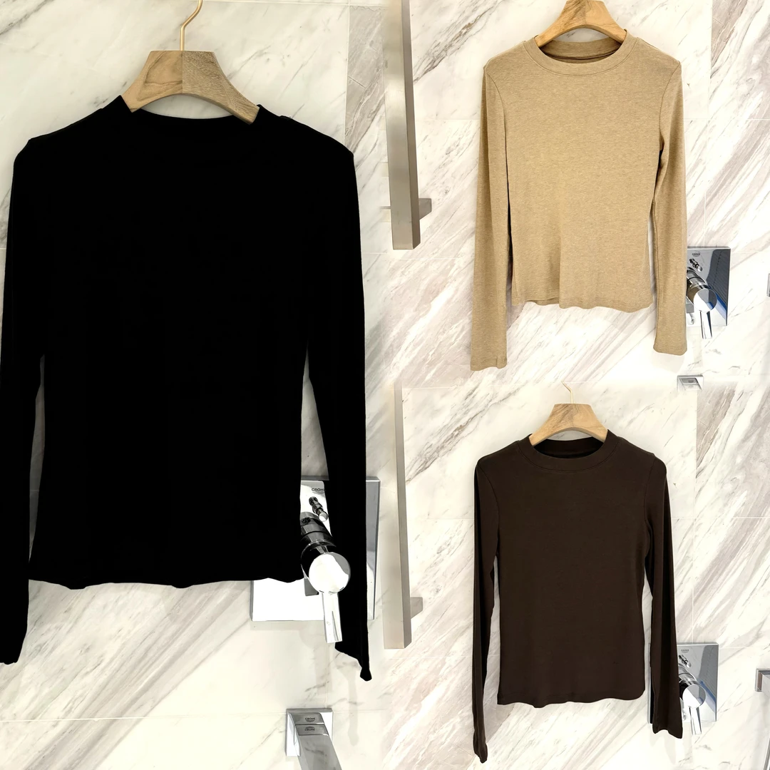 s1306 2024早秋 百搭简约出色长袖t恤打底衫