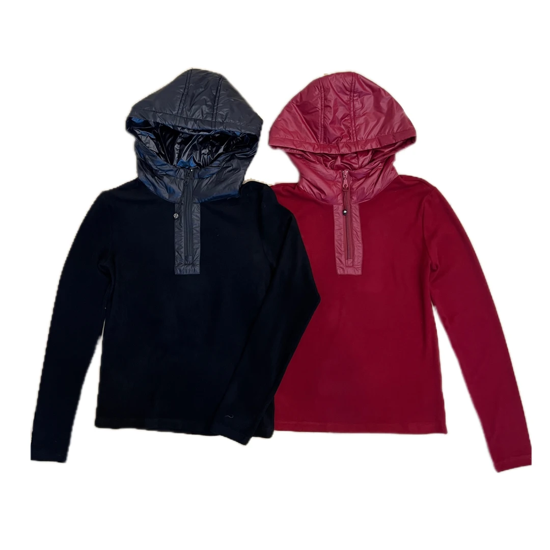 x2942 CC推荐 设计感半拉链连帽显瘦卫衣