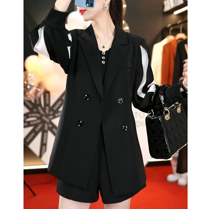 风褶袖西服韩版小西装轻薄时尚西装外套女春夏季新款气质上衣A001