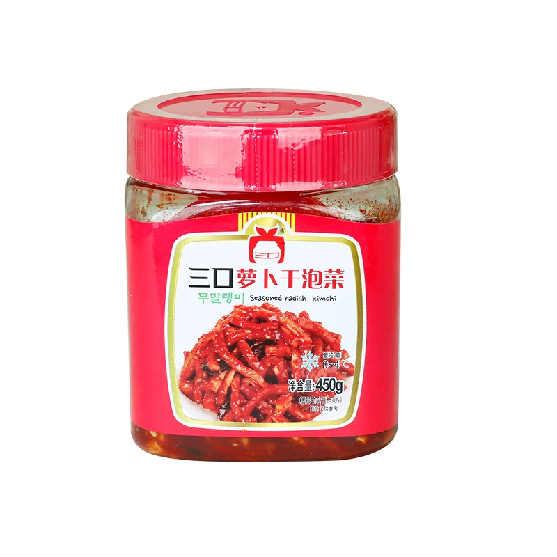 三口一品萝卜干泡菜450g/瓶 韩式下饭菜延边朝鲜族风味