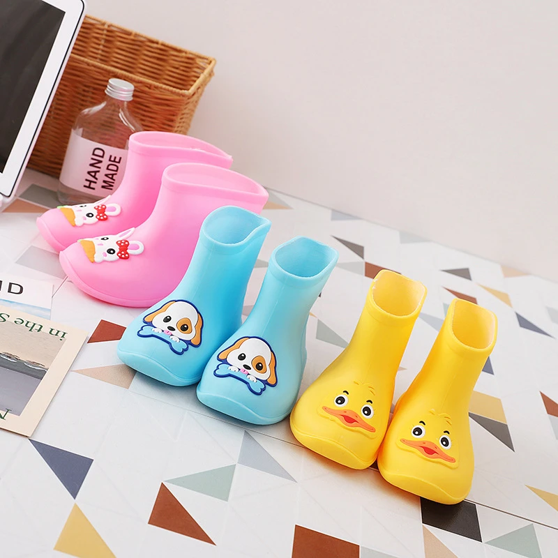 儿童雨鞋宝宝雨靴小黄鸭男卡通水靴女童小童幼儿水鞋雨衣可爱外贸