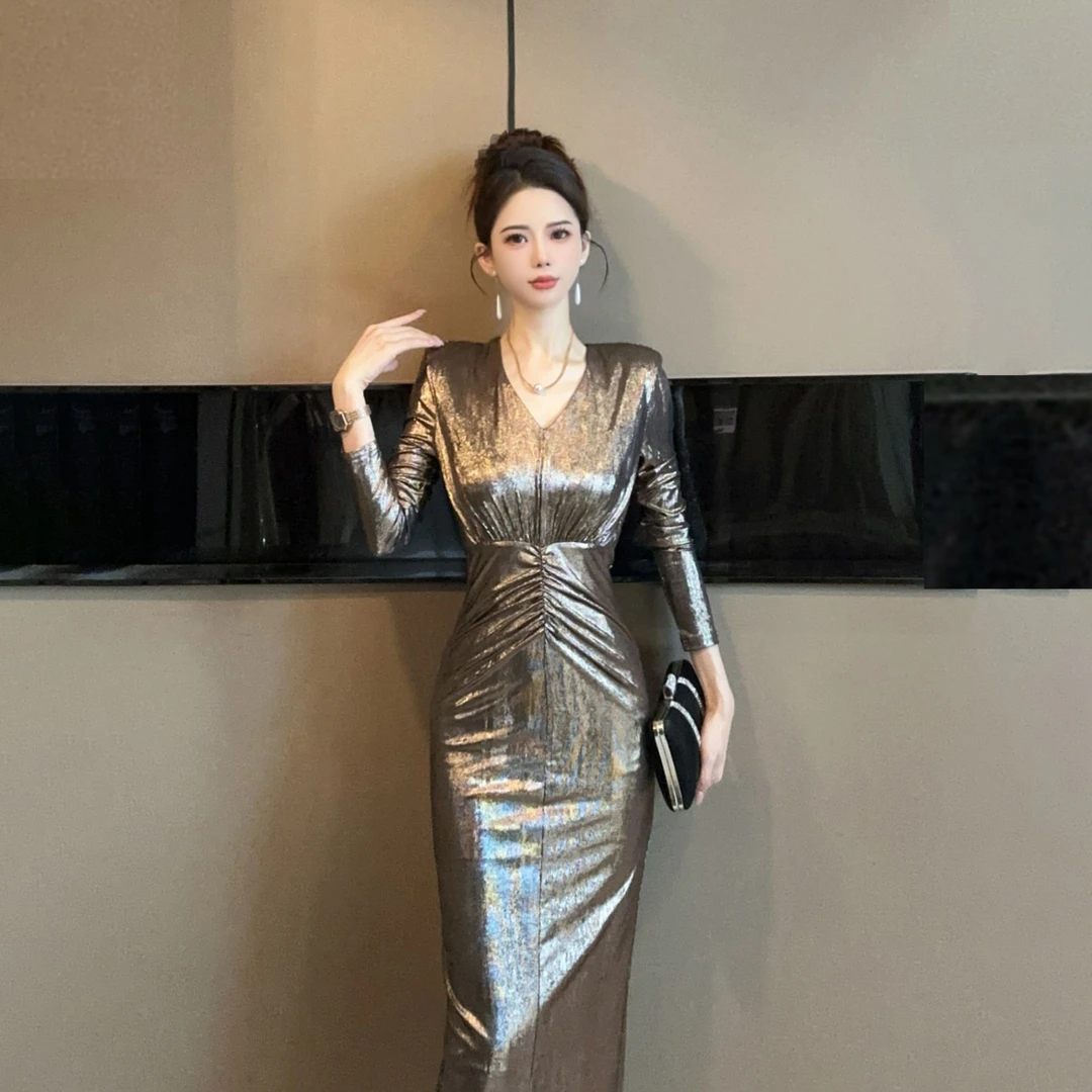 【设计师定制】新款法式气质高级洋气修身显瘦连衣裙9905