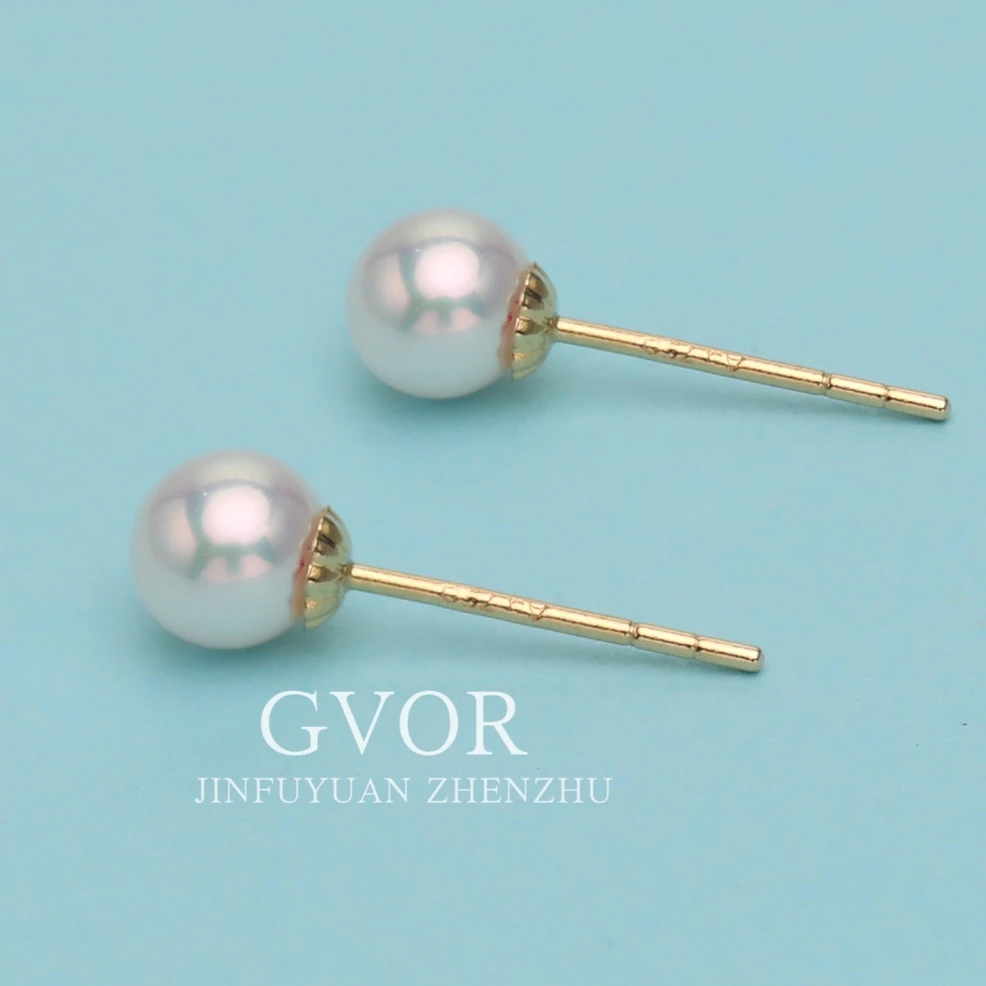 【源头】破价！G18kbaby珍珠耳钉4-5mm C503