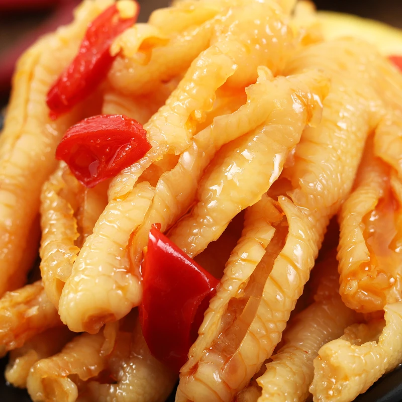 柠檬酸辣无骨鸡爪网红麻辣凤爪休闲零食小吃脱骨鸡爪即食