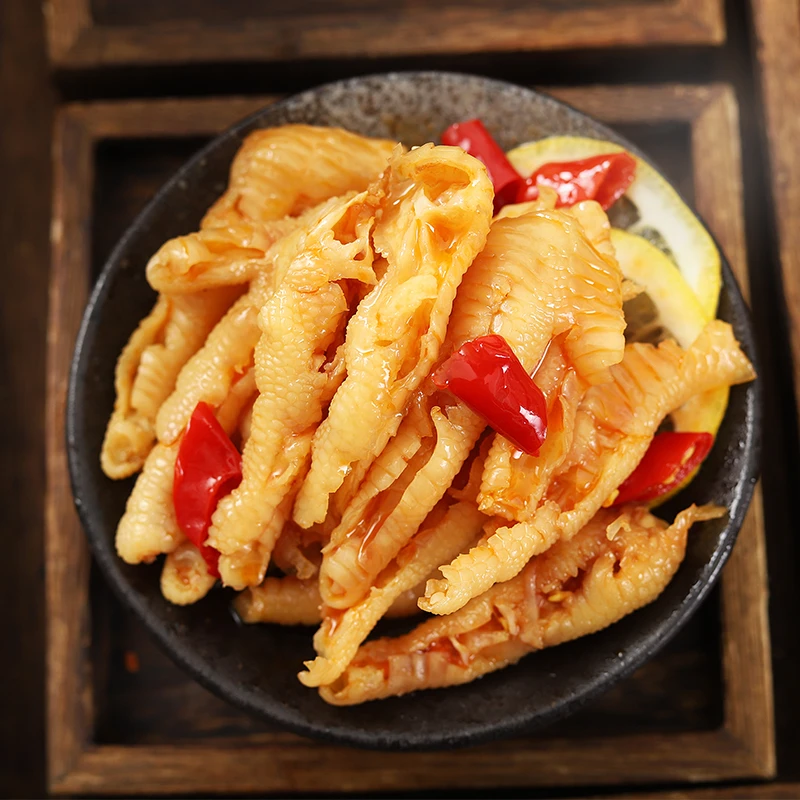 酸辣无骨鸡爪200g去骨柠檬凤爪网红麻辣休闲零食小吃 即食