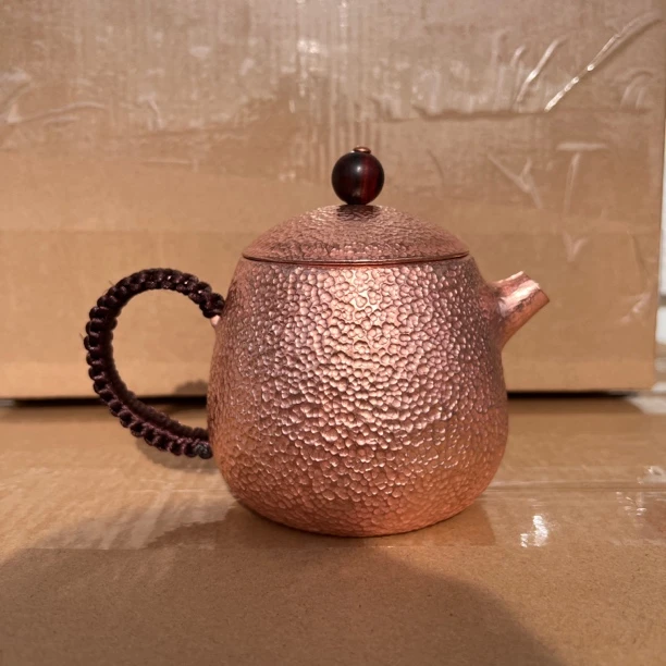 铜茶壶纯手工龙蛋铜壶侧把小泡壶