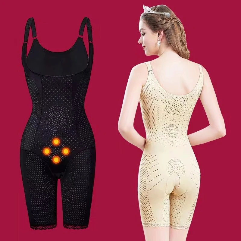 吊带连体薄款紧身塑身衣女托胸收腹束腰提臀塑形开裆瘦身连体内衣