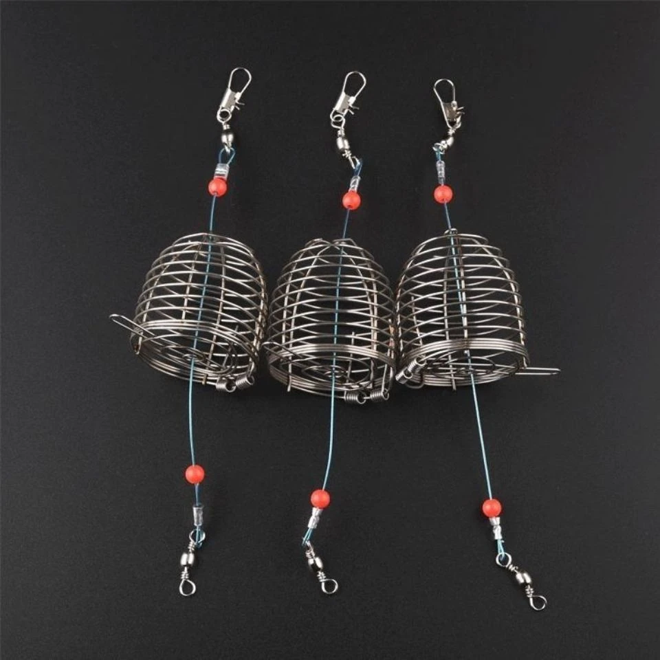 不锈钢诱饵笼金属饵料串钩打窝器打窝笼诱饵笼子爆炸钩海竿饵笼