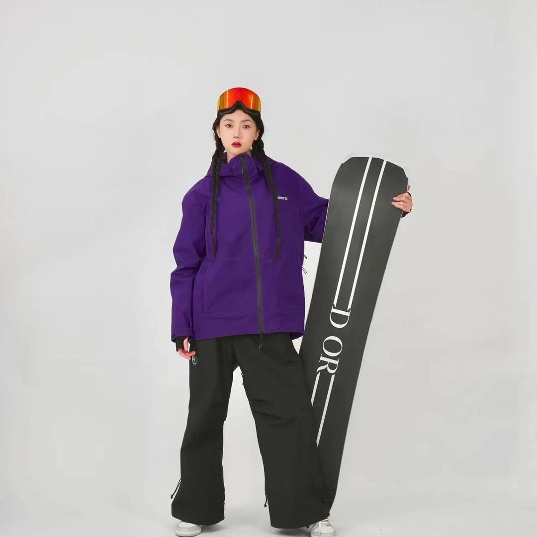 法国LA QOMOTEC【紫色】滑雪服3L压胶防水保暖男女同款滑雪服