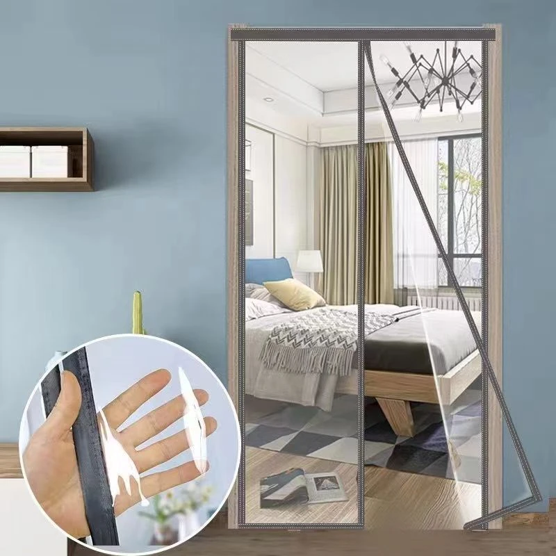 EVA免打孔空调防跑冷气门帘保暖防风防尘透明隔断帘密封磁吸挡风