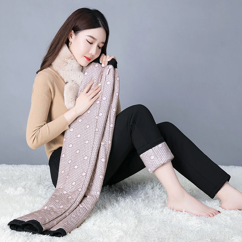休闲舒适保暖棉裤冬季新款妈妈裤松紧腰直筒外穿加棉70岁80奶奶裤