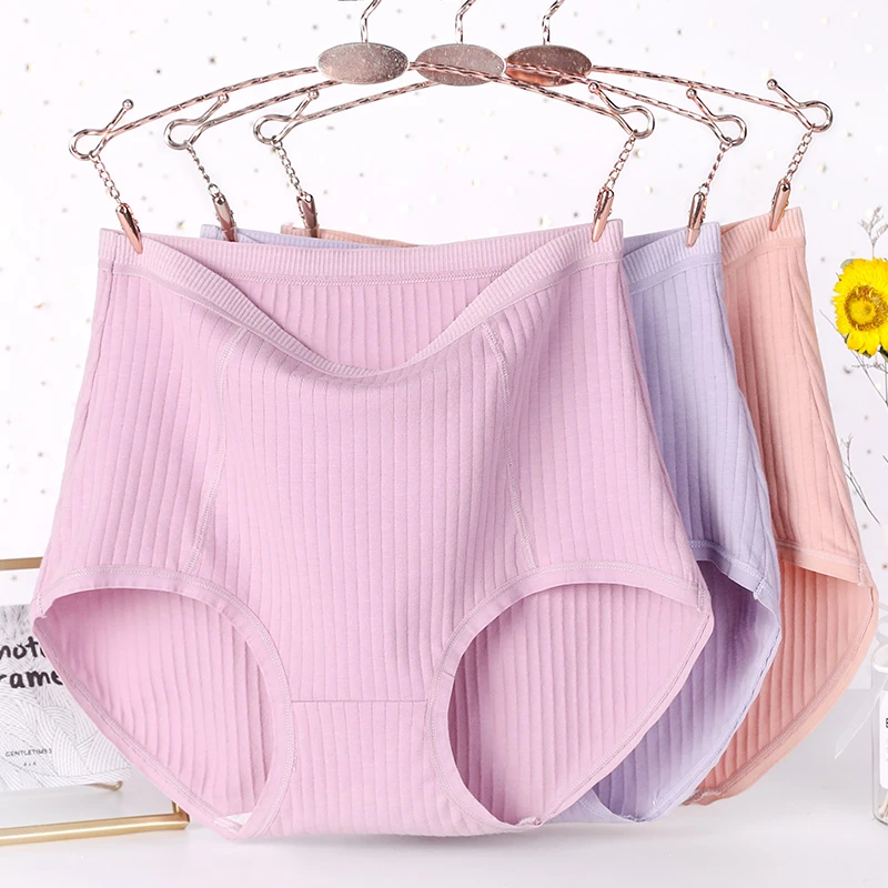 高腰抗菌透气大码妈妈内裤女士纯棉胖mm200斤中老年加肥大三角裤