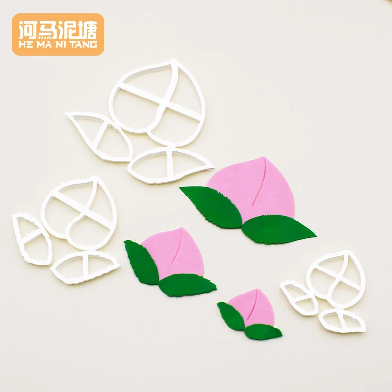 河马泥塘大小寿桃祥云白色云朵翻糖模具模切蛋糕烘焙切模包邮