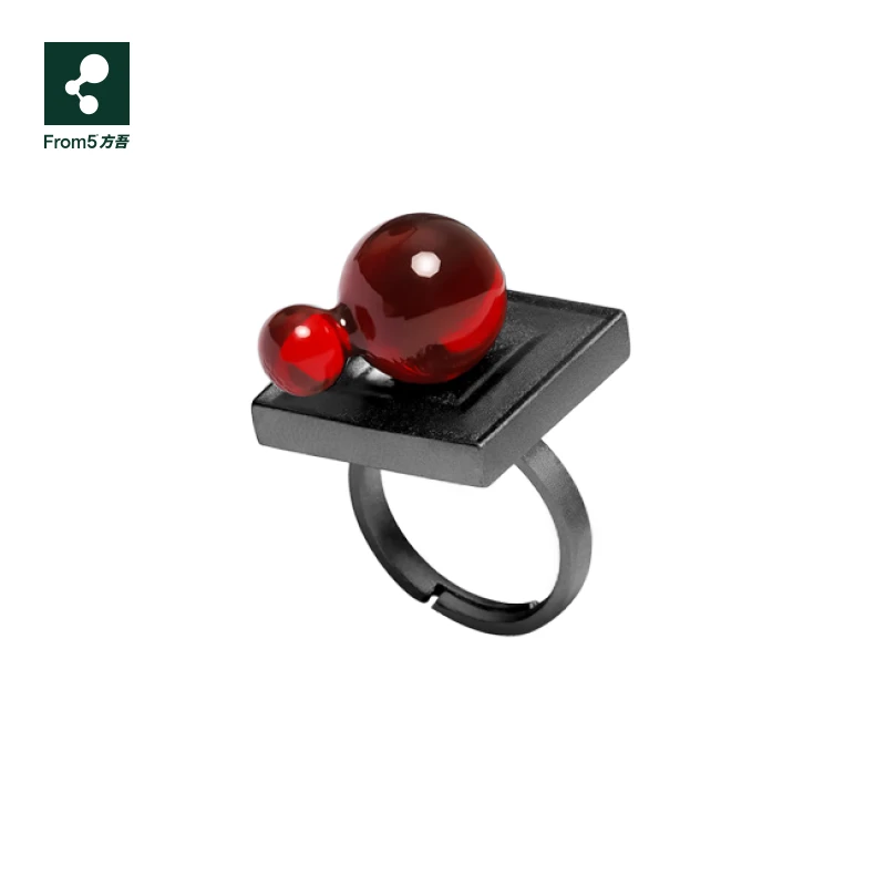 925银树脂戒指 【张千万×From5方吾】空想家系列 梦幻泡泡开口戒