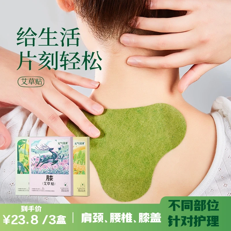 【元气绿洲】艾草贴 肩颈/腰椎/膝盖 温和艾草贴3盒装【共36贴】