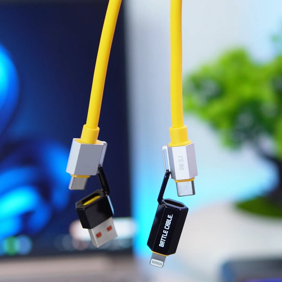 战绳240W四合一快充数据线液态硅胶便携苹果充电线typec安卓iPhon