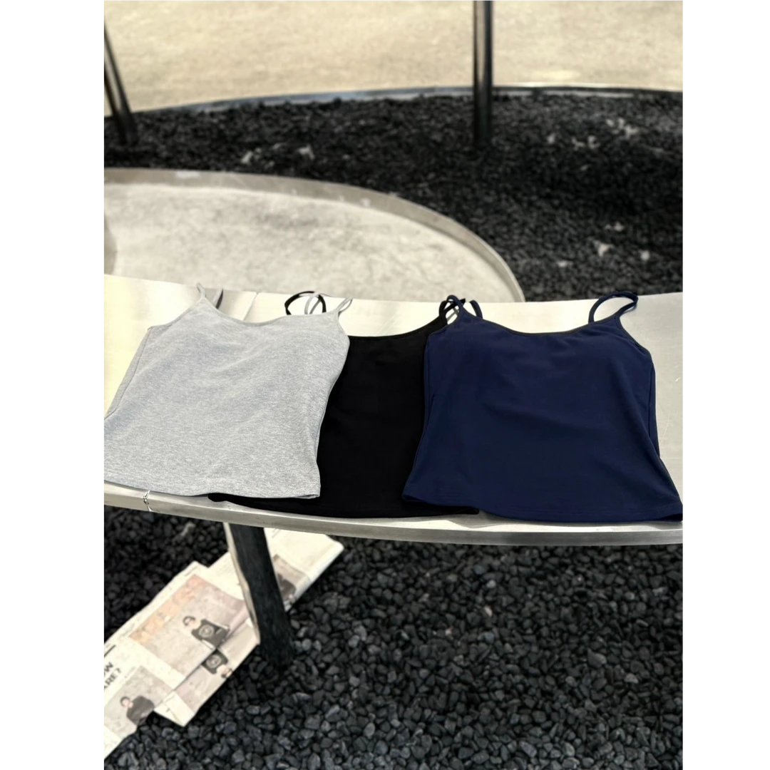 晶咕【刚需小吊带！】可拆卸胸垫细肩带可调节吊带内搭打底上衣