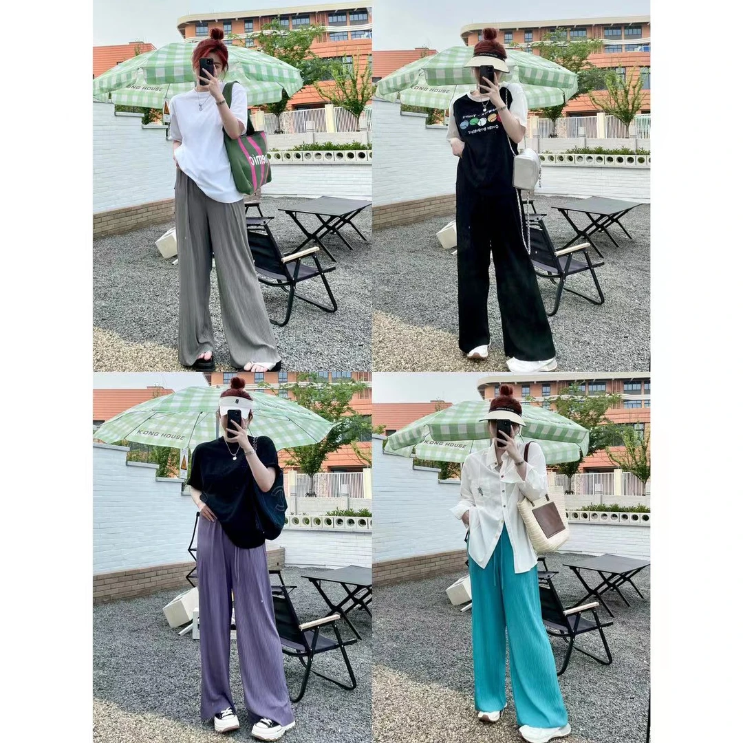 晶咕「气质凉凉裤」夏日多色凉感休闲裤春秋显瘦小个子时尚夏季