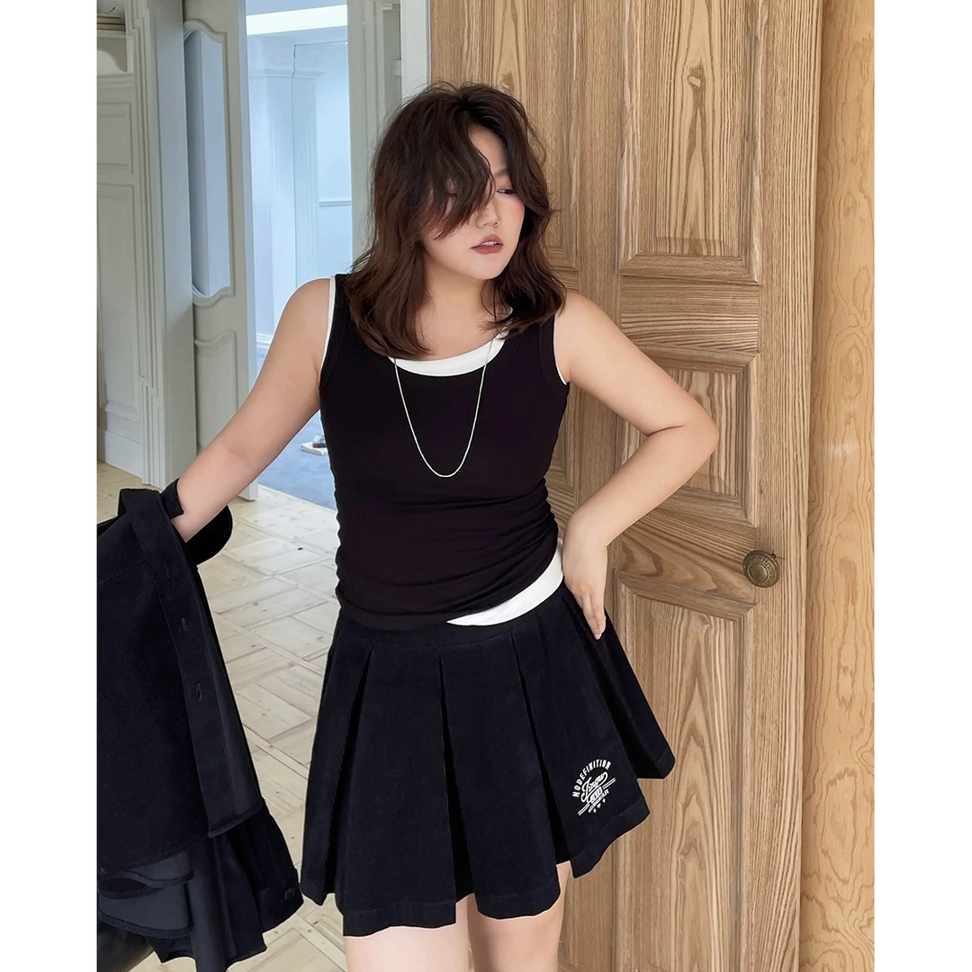 晶咕白标~理想舒适派~高弹百搭打底背心无袖时尚休闲短款背心内搭