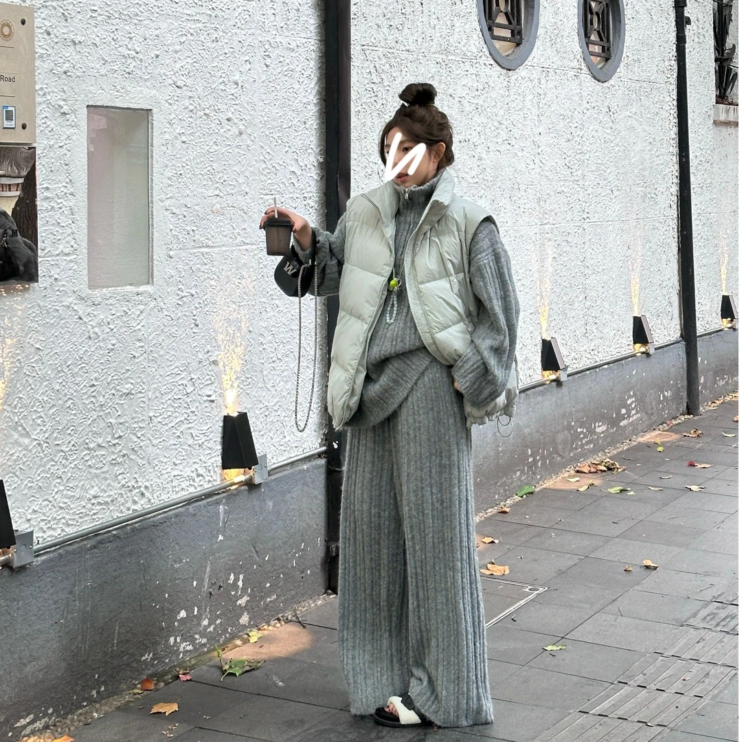 晶咕【云朵绵绵】韩版秋冬ins宽松大版立领加厚羽绒马甲外套