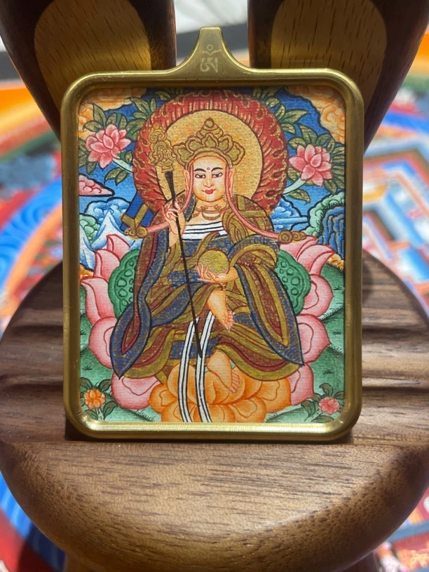 彩唐纯手绘4×5尺寸地藏王唐卡