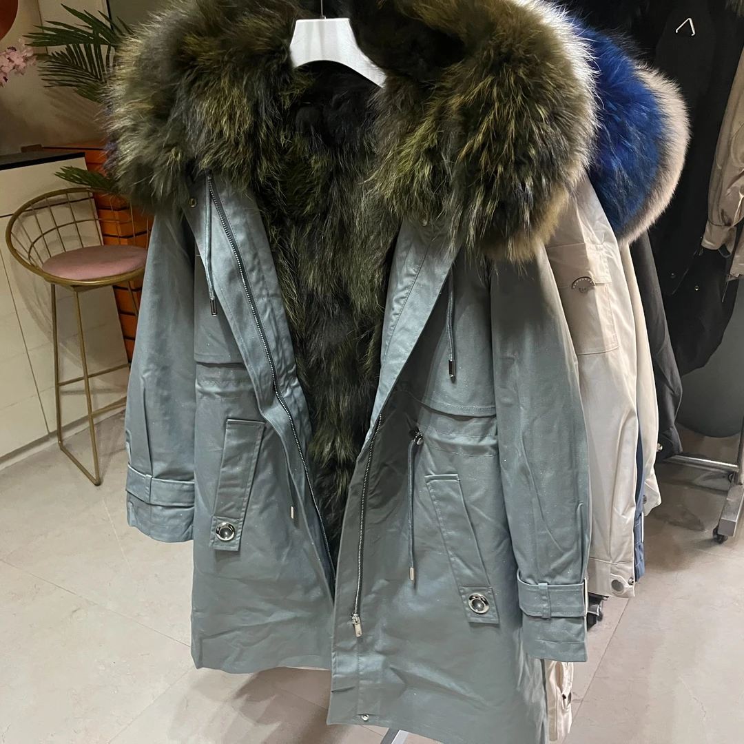 编号 301-400 新款4848狐狸毛48大毛领48可拆卸女士派克服百搭