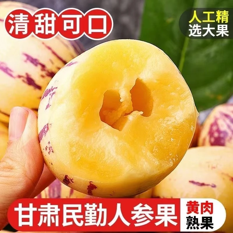 甘肃民勤沙漠人参果4.5-5斤 清甜大果黄肉多汁新鲜水果D