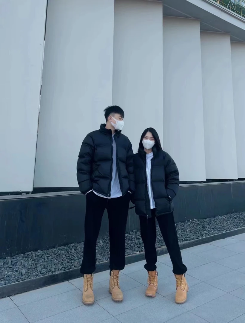 连帽简约潮流百搭加厚秋冬羽绒衣 地址****
