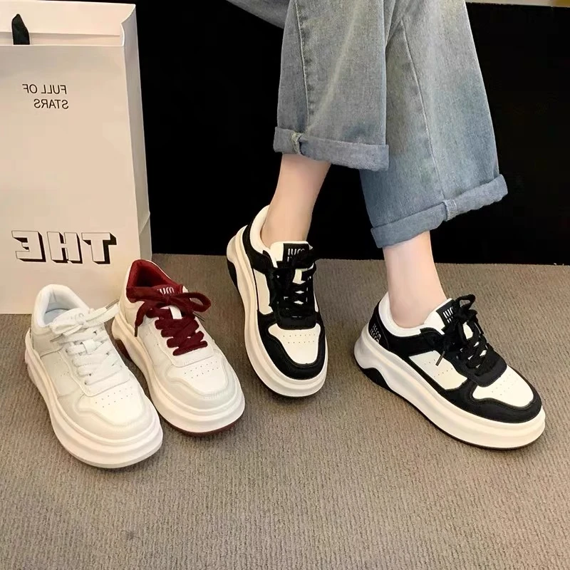 增高厚底小白鞋女款2024新款爆款春秋款女鞋百搭运动休闲板鞋