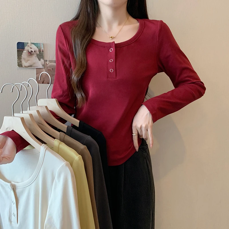 2024秋装新款胖mm大码女时尚百搭修身显瘦打底衫T恤33071