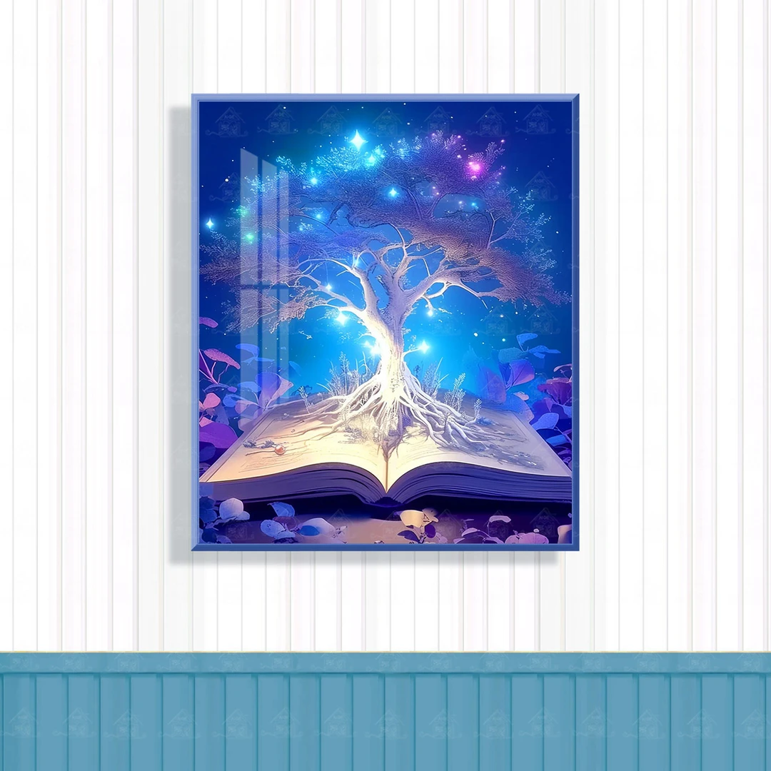 爱阁十字绣星空树新款松弛感小件简单款清新可爱客厅玄关手工线绣