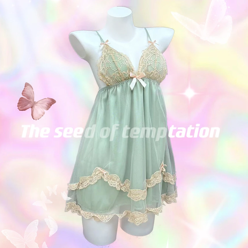 「月光恋人」性感纯欲风露背薄款睡裙
