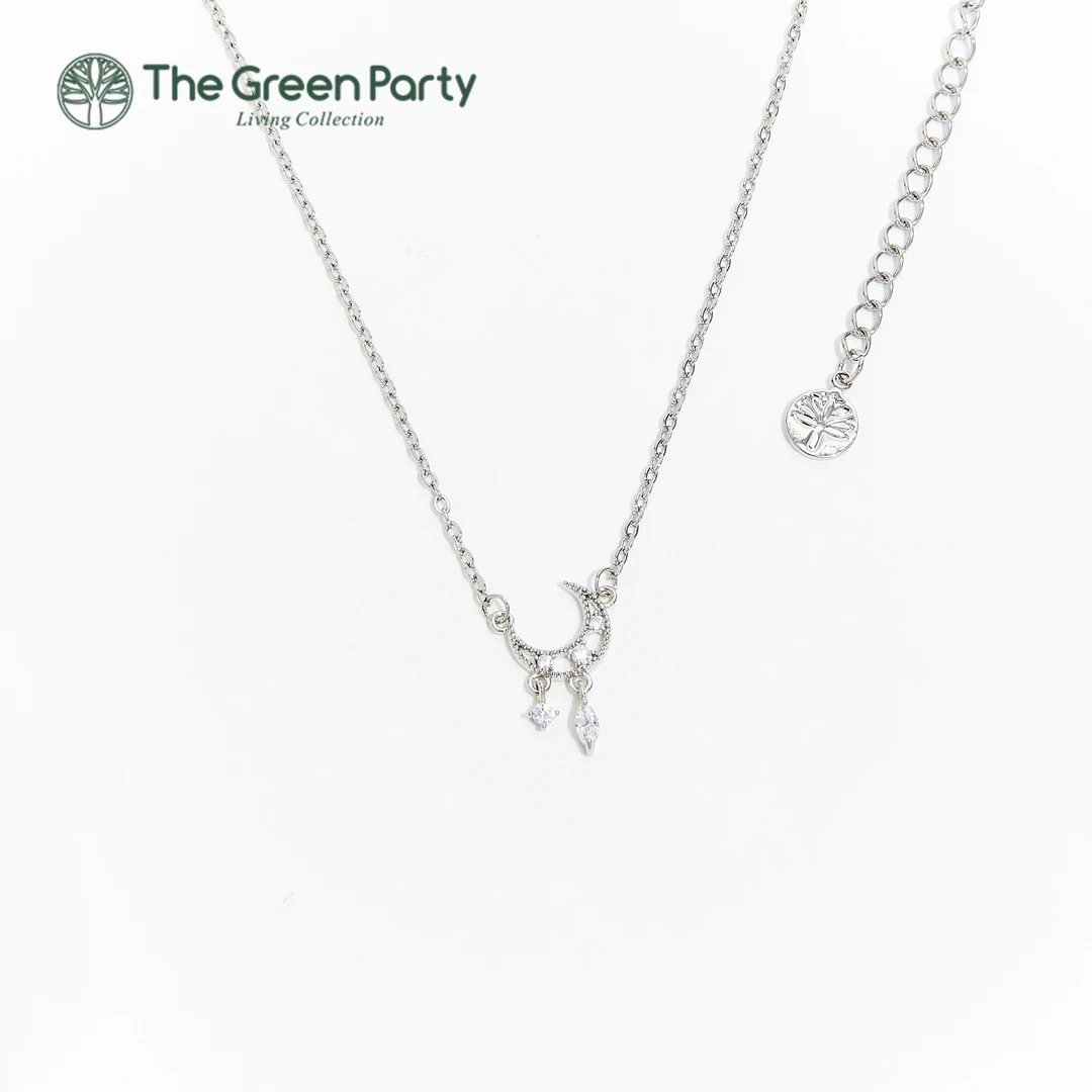 TheGreenParty 镀真金吊坠 星月轻奢吊坠项链