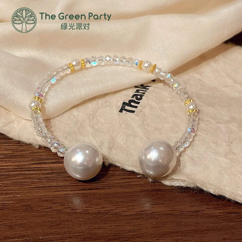 铜合金手镯 （FL）TheGreenParty合成锆石手镯时尚百搭气质简约手镯