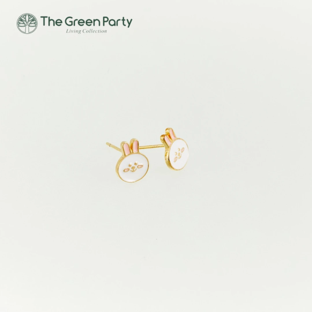 925银耳饰 TheGreenParty 甜美银制品可爱兔子银耳钉