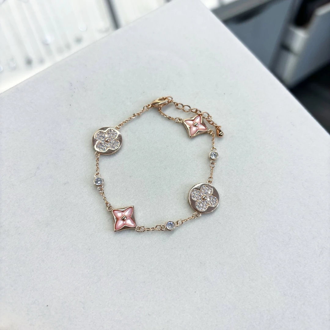 铜合金合成锆石手链 2024秋冬日韩轻奢女款手链