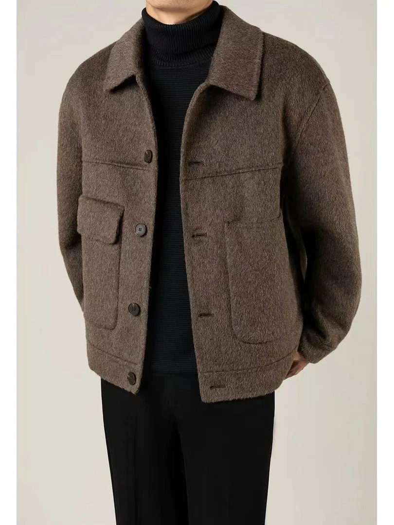 【春季上新4-6】春季超薄款男士夹克羊毛大衣单西