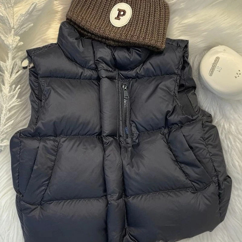 新款儿童棉服马夹男童女童加厚立领休闲背心大童外穿坎肩童装面包