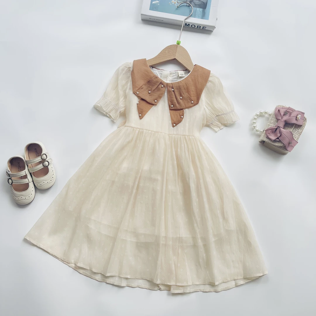 【童装】186530夏季女小童纯棉清新短袖夏天连衣裙女童时尚潮流