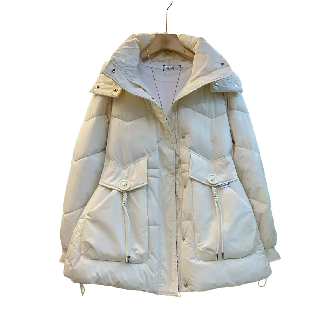 时尚韩版洋气新款显瘦百搭带帽棉服