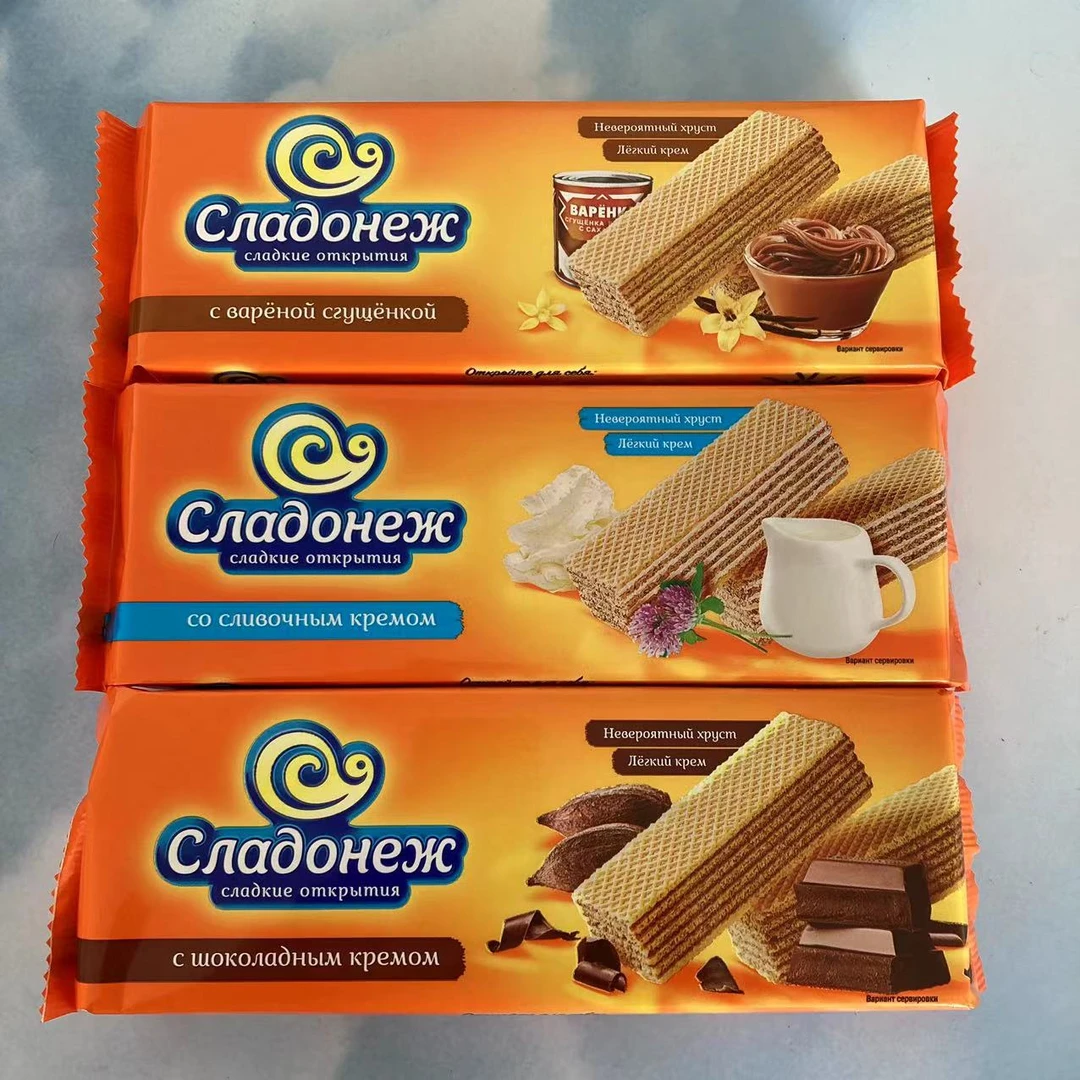 俄宝多巧克力味奶油威化170克