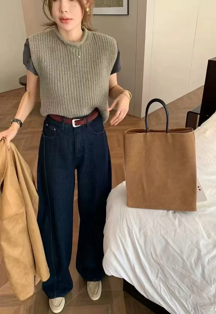 NO退NO换【京】牛仔裤女窄版显瘦弹力直筒裤加厚长裤