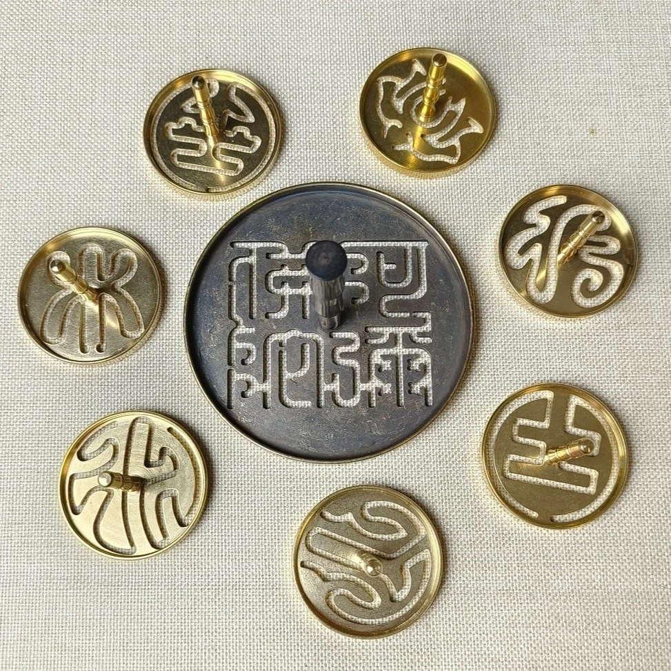 【香之初 香篆工具】全黄铜篆模  香道打香篆工具