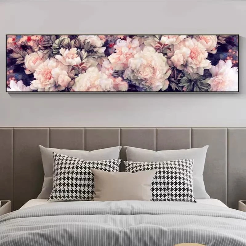 花开富贵轻奢牡丹十字绣卧室客厅花卉满绣55色精准印花线绣刺绣