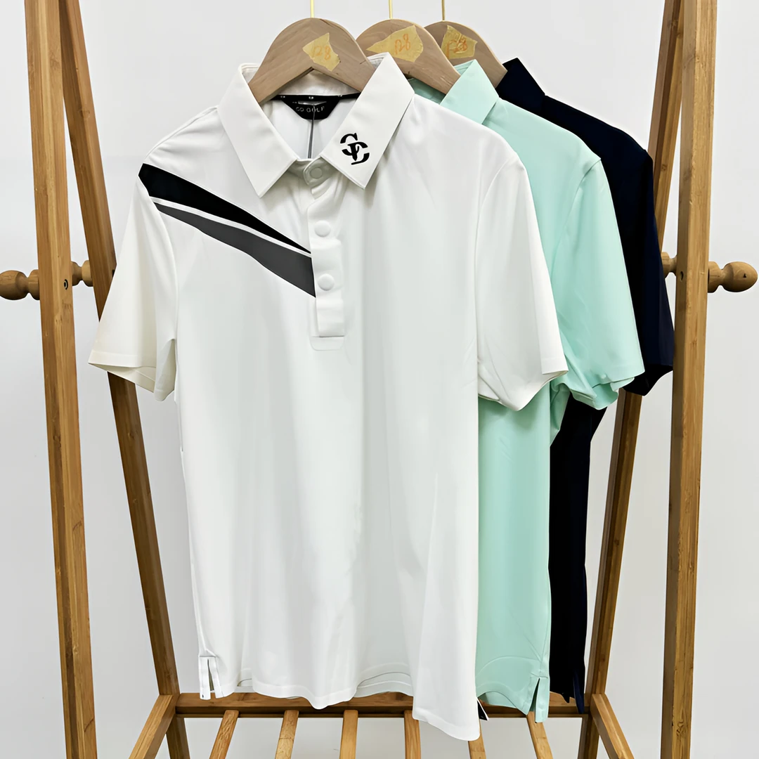 男士春夏季短袖英国品牌CD-128速干透气短袖排汗百搭休闲撞色潮流