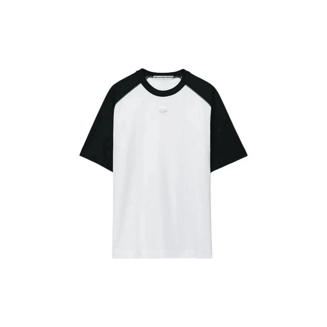 alexander wang SS24圆领短袖T恤 白黑色
